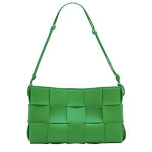 NEW BOTTEGA VENETA CASSETTE GREEN INTRECCIATO LEATHER BAG PURSE AUTHENTIC!